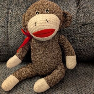 Progressive Plush Sock Monkey 10” James Patrick Plush Stuffed Animal -EUC